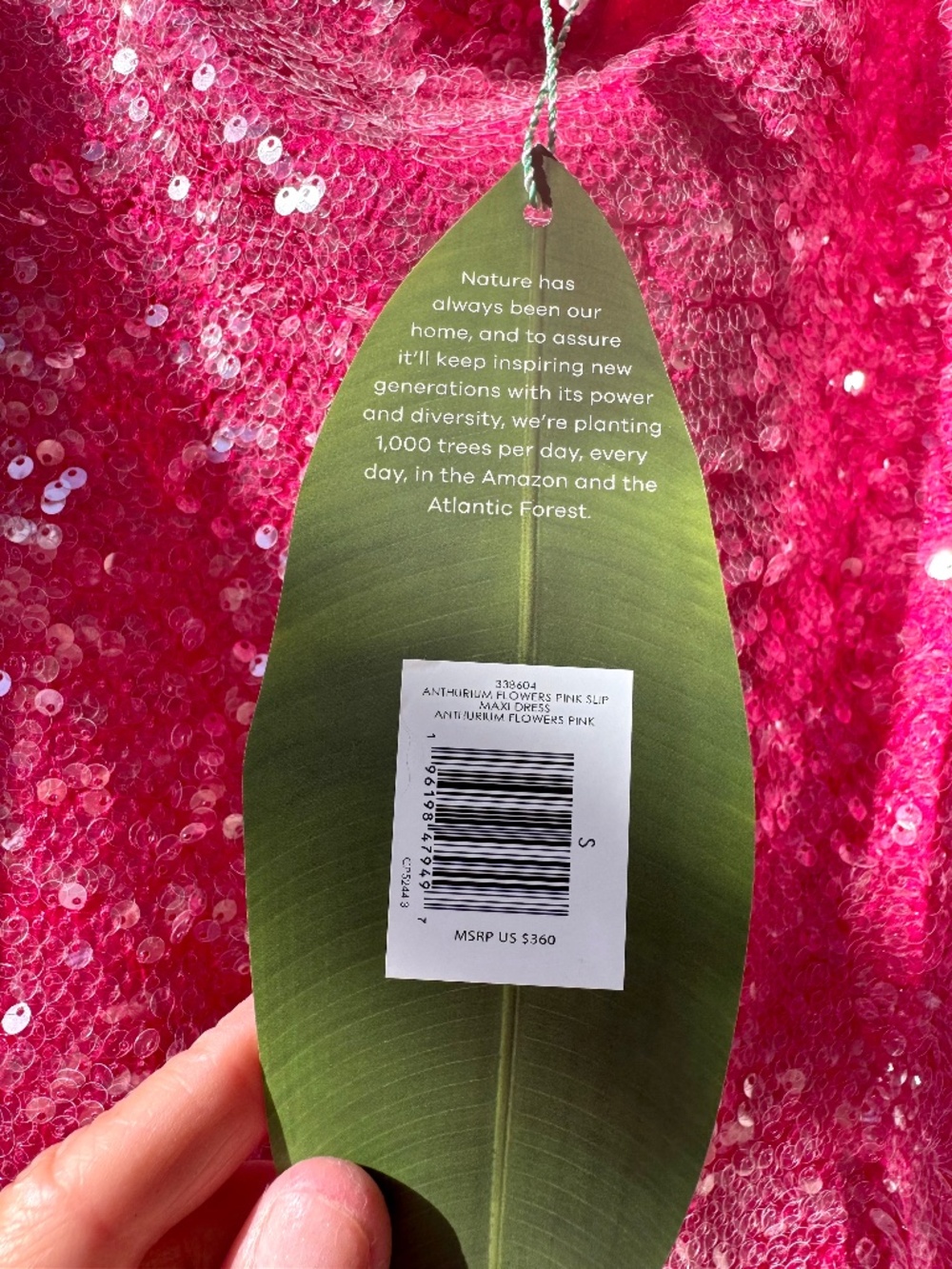 NWT Gorgeous Farm Rio Sequin Slip Dress S - Picture 8 of 9